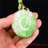 Green Jade Bat Pendant Chinese Jadeite Women Amulet Necklace