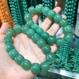Green Jade Beaded Bracelet Dongling Jade Stretch Bracelets Jewelry