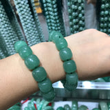 Green Jade Beaded Bracelet Dongling Jade Stretch Bracelets Jewelry