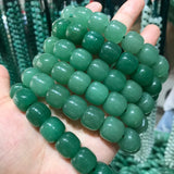 Green Jade Beaded Bracelet Dongling Jade Stretch Bracelets Jewelry