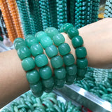 Green Jade Beaded Bracelet Dongling Jade Stretch Bracelets Jewelry
