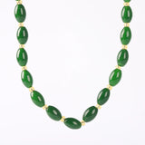 Green Jade Beaded Choker Layered Short Necklace