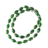 Green Jade Beaded Choker Layered Short Necklace