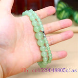Green Jade Beaded Necklace Amulet Chinese Gemstone Jewelry