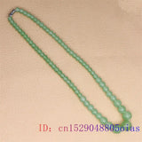Green Jade Beaded Necklace Amulet Chinese Gemstone Jewelry