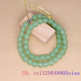 Green Jade Beaded Necklace Natural Charm Chalcedony Jewelry Men Women Gift