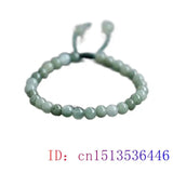 Green Jade Beads Bracelet Charm Natural Gemstone Hand knotting Amulet