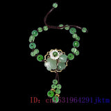 Green Jade Chalcedony Bangles 925 Silver Charms Talismans