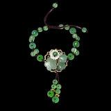 Green Jade Chalcedony Bangles 925 Silver Charms Talismans