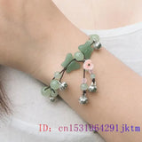 Green Jade Butterfly Bracelets Chalcedony Bangles Carved Chinese Jewelry
