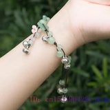 Green Jade Butterfly Bracelets Chalcedony Bangles Carved Chinese Jewelry