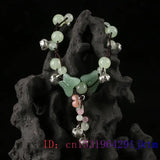 Green Jade Butterfly Bracelets Chalcedony Bangles Carved Chinese Jewelry