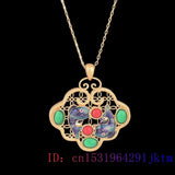 Green Jade Carp Pendant 925 Silver Chalcedony Necklace Chinese Talismans