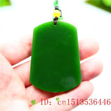Green Jade Carp Pendant Necklace Carved Amulet Natural Chinese Jewelry