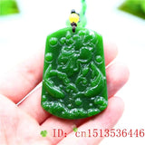 Green Jade Carp Pendant Necklace Carved Amulet Natural Chinese Jewelry
