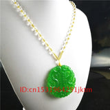 Green Jade Chinese Pendant Necklace Amulet Jewelry Women Men Phoenix