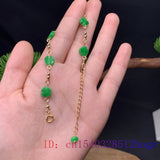 Green Jade Clover Bracelet 925 Silver Jewelry