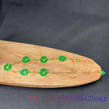 Green Jade Donut Bracelet Women 925 Silver
