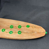 Green Jade Donut Bracelets for Women 925 Silver Gemstone