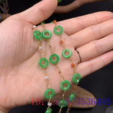Green Jade Donut Bracelets for Women 925 Silver Gemstone