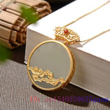 Green Jade Donut Pendant Choker Natural Men Necklace 925 Silver