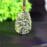 Green Jade Dragon Pendant Gemstone Jewelry Gift Necklace Women