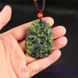 Green Jade Dragon Pendant Gemstone Jewelry Gift Necklace Women