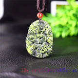 Green Jade Dragon Pendant Gemstone Jewelry Gift Necklace Women