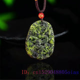 Green Jade Dragon Pendant Gemstone Jewelry Gift Necklace Women
