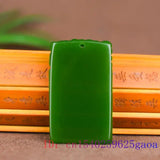 Green Jade Dragon Pendant Amulet Necklace Lucky Men Women