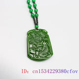 Green Jade Dragon Pendant Lucky Women Natural Necklace Amulet Carved Jewelry Men
