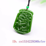 Green Jade Dragon Pendant Lucky Women Natural Necklace Amulet Carved Jewelry Men