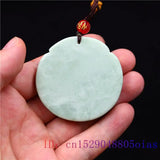 Green Jade Dragon Pendant Women Charm Amulet Necklace Carved
