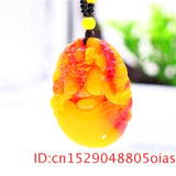 Green Jade Dragon Pendant Necklace Jadeite Chinese Charm Amulet