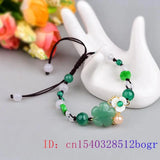 Green Jade Flower Bracelets Gemstones Bangles Men 925 Silver Carved Bracelet