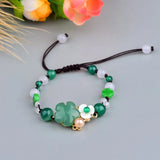 Green Jade Flower Bracelets Gemstones Bangles Men 925 Silver Carved Bracelet