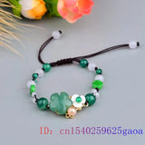 Green Jade Flower Bracelet 925 Silver Vintage Jewelry Charms
