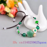 Green Jade Flower Bracelet 925 Silver Vintage Jewelry Charms