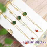 Green Jade Flower Bracelet Chalcedony Jewelry Men Bangles 925 Silver
