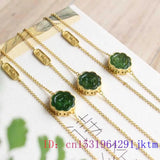 Green Jade Flower Bracelet Chalcedony Jewelry Men Bangles 925 Silver
