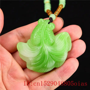 Green Jade Goldfish Pendant for Necklace Chinese Jadeite Amulet Charm
