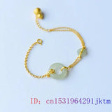 Vintage Green Jade Gourd Bracelet Chalcedony 925 Silver Jewelry