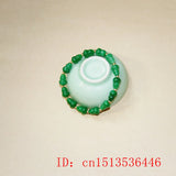 Green Jade Gourd Bracelets Bangle Jewelry Elastic Natural Bead Amulet
