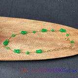 Green Jade Gourd Bracelet Natural Stone 925 Silver Bangle