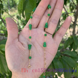 Green Jade Gourd Bracelet Natural Stone 925 Silver Bangle