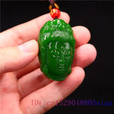Green Jade Guanyin Pendant Necklace Charm Jadeite Amulet Chinese Natural