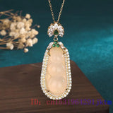 Green Jade Lentils Pendant Necklace Choker Carved Jewelry