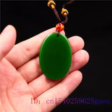 Green Jade Monkey Pendant Natural Necklace Carved Jadeite Chinese Charm Amulet