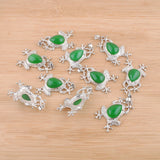 Green Jade Gemstone Frog Pendant for Necklaces Reiki TN4616
