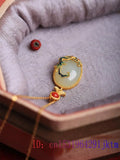 Green Jade Pendant 925 Silver Gemstone Chalcedony Necklace Jewelry